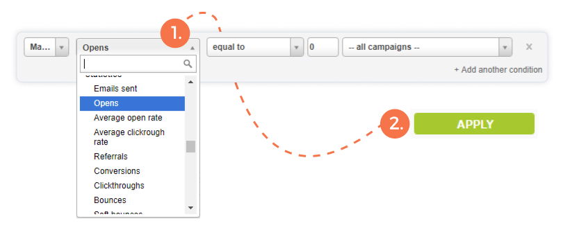 Email Marketing Segmentation - Filter by who does not have campaign openings | E-goi