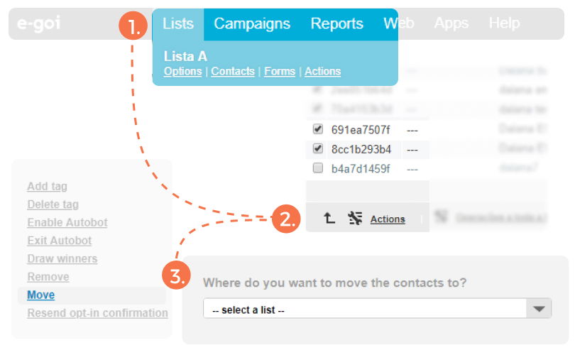 Email Marketing Segmentation - Merge All Contacts into a Single List | E-goi