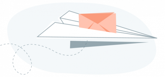 Mail em avião de papel