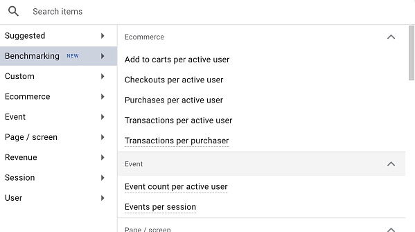Benchmarking no Google Analytics 4 | print benchmarketing
